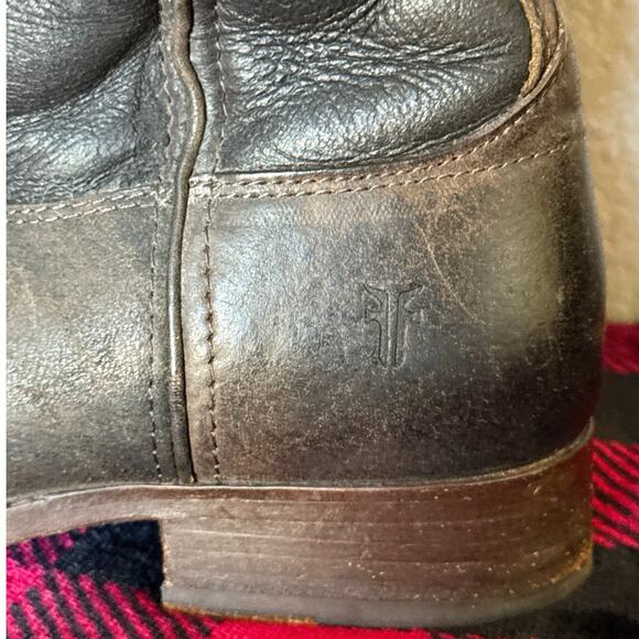 Frye Women's Melissa Button Tall Boots US 8B Shearling Lined Brown Leather - Picture 7 of 15